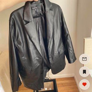 Motel rocks oversized faux leather blazer medium